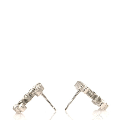 Chanel Crystal Poured Glass CC Earrings Gold Brown 3 of 5