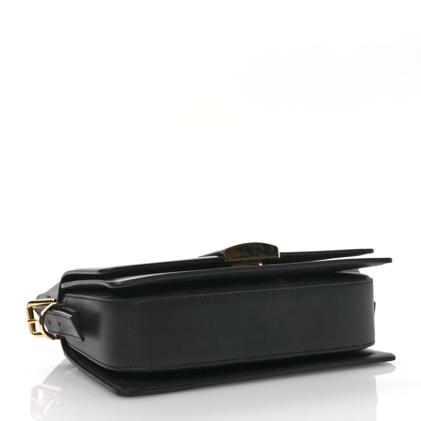 Calfskin Crocodile Embossed 4G Medium Crossbody Bag Black