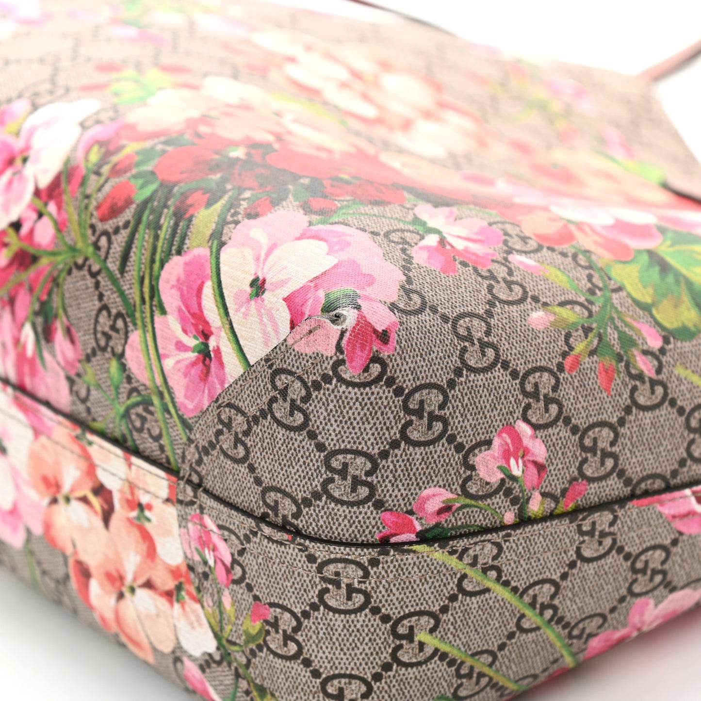 GG Supreme Monogram Blooms Medium Reversible Tote Beige Multicolor Dry Rose