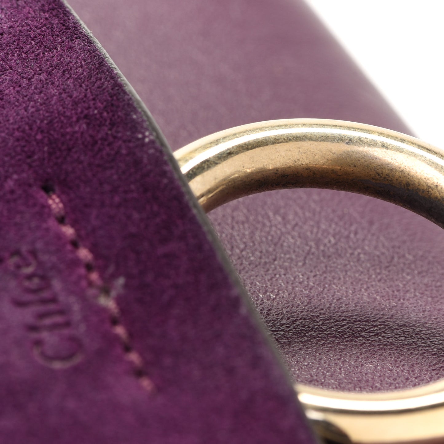 Suede Calfskin Mini Faye Shoulder Bag Intense Violine