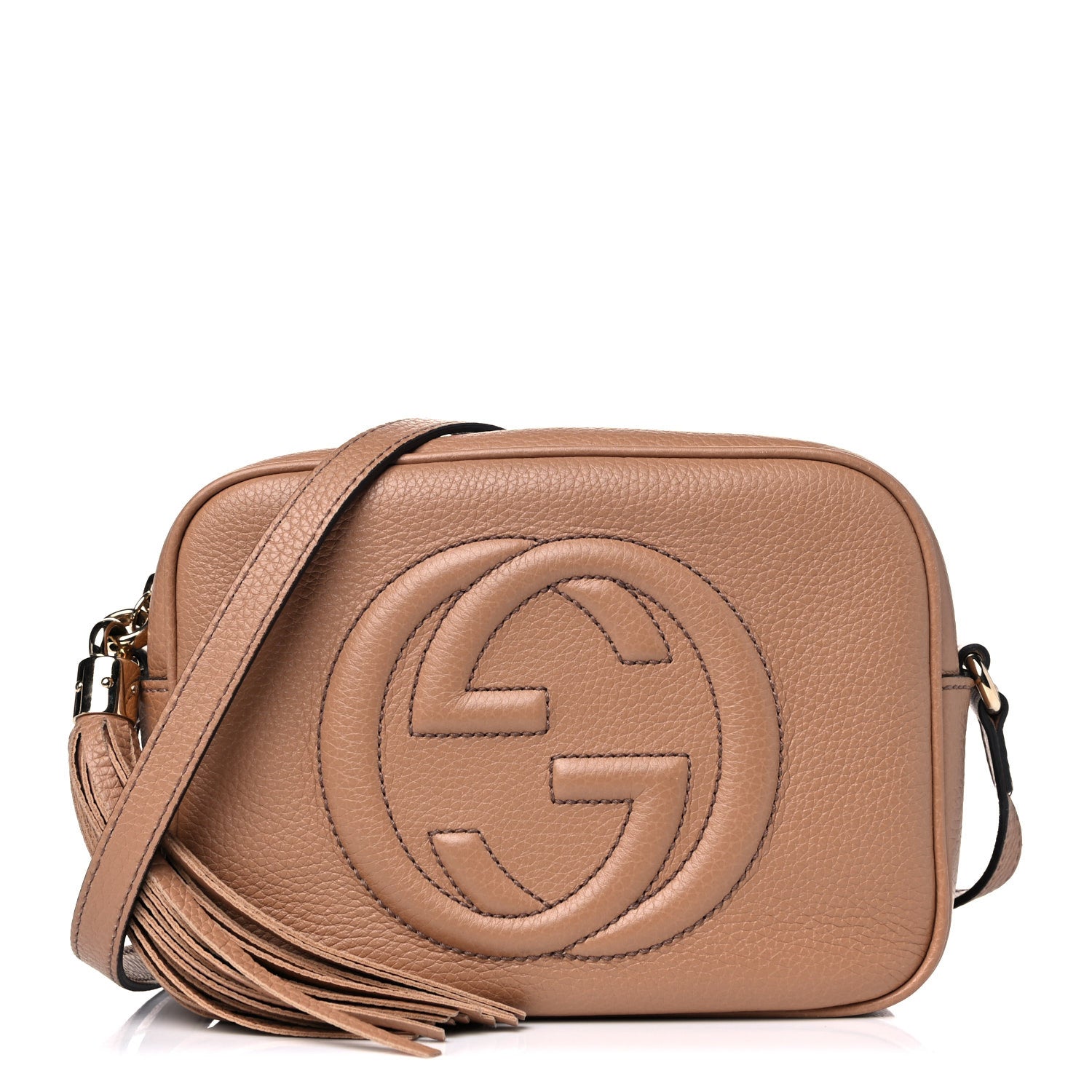 Gucci Pebbled Calfskin Small Soho Disco Bag Rose Beige 1 of 14