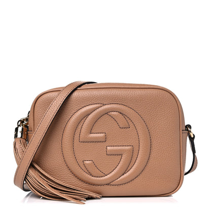 Gucci Pebbled Calfskin Small Soho Disco Bag Rose Beige 1 of 14