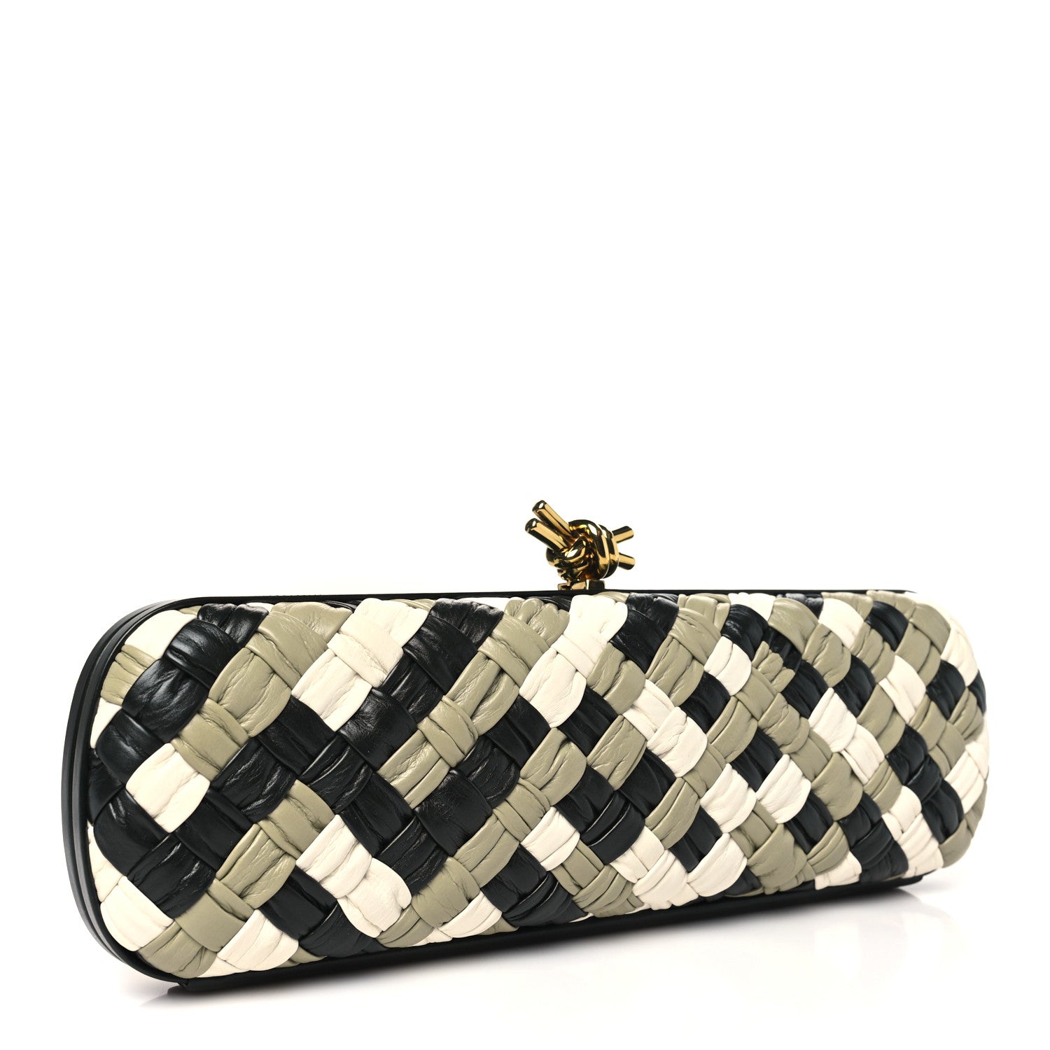 Bottega Veneta Nappa Intrecciato Stretch Knot Box Clutch Black Multicolor 3 of 7