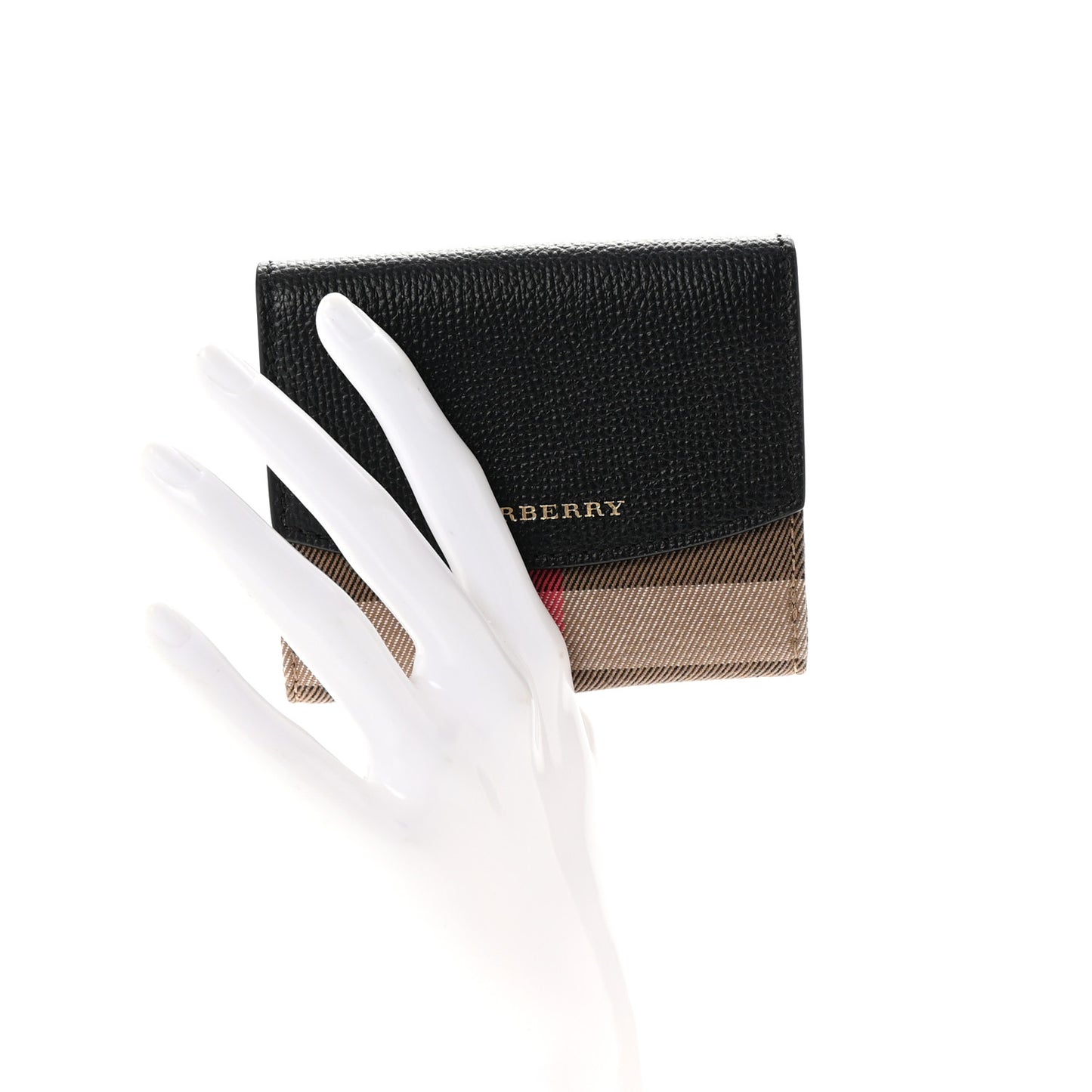 House Check Luna French Wallet Black