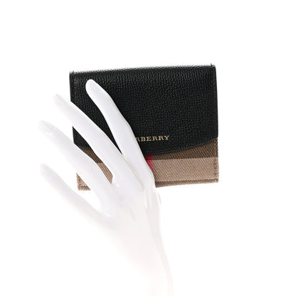 Burberry House Check Luna French Wallet Black 2 of 7