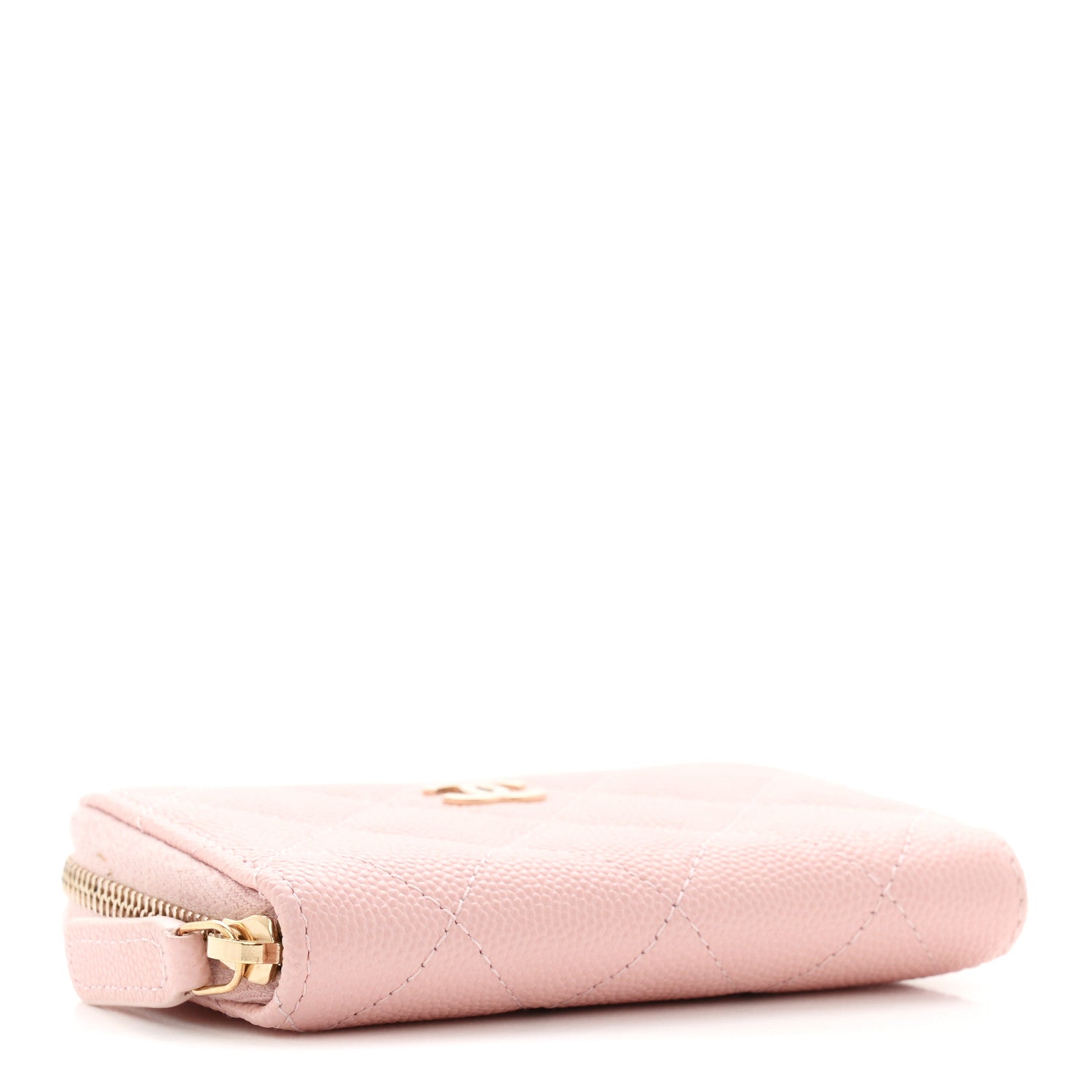 Chanel Caviar Quilted Zip Coin Purse Pink 4 of 8