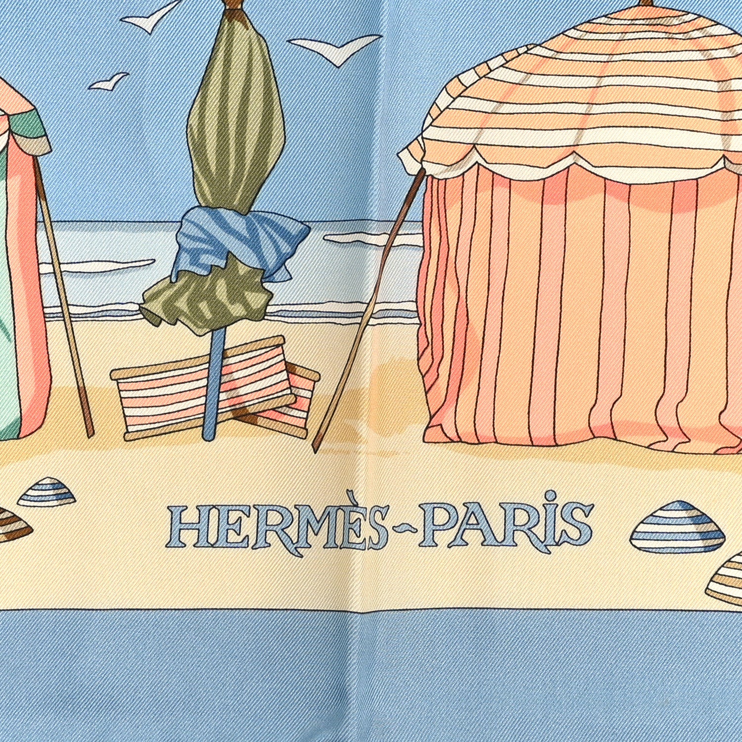 Hermes Silk Charmes Des Plages Normandes Scarf 90 2 of 3