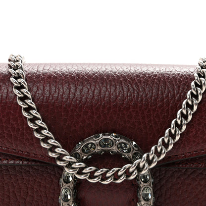 Gucci Dollar Calfskin Crystal Super Mini Dionysus Shoulder Bag Vintage Bordeaux Black Diamond 7 of 9