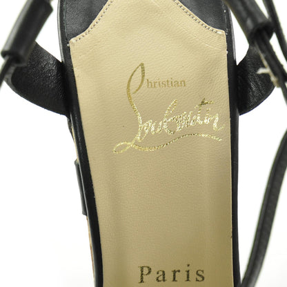 Christian Louboutin Miss Cristo Platform Wedge Sandals 38 Black 7 of 7