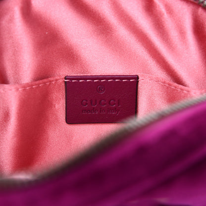 Gucci Velvet Matelasse GG Marmont Belt Bag 85 34 Fuchsia Violet Cyclamen 8 of 10
