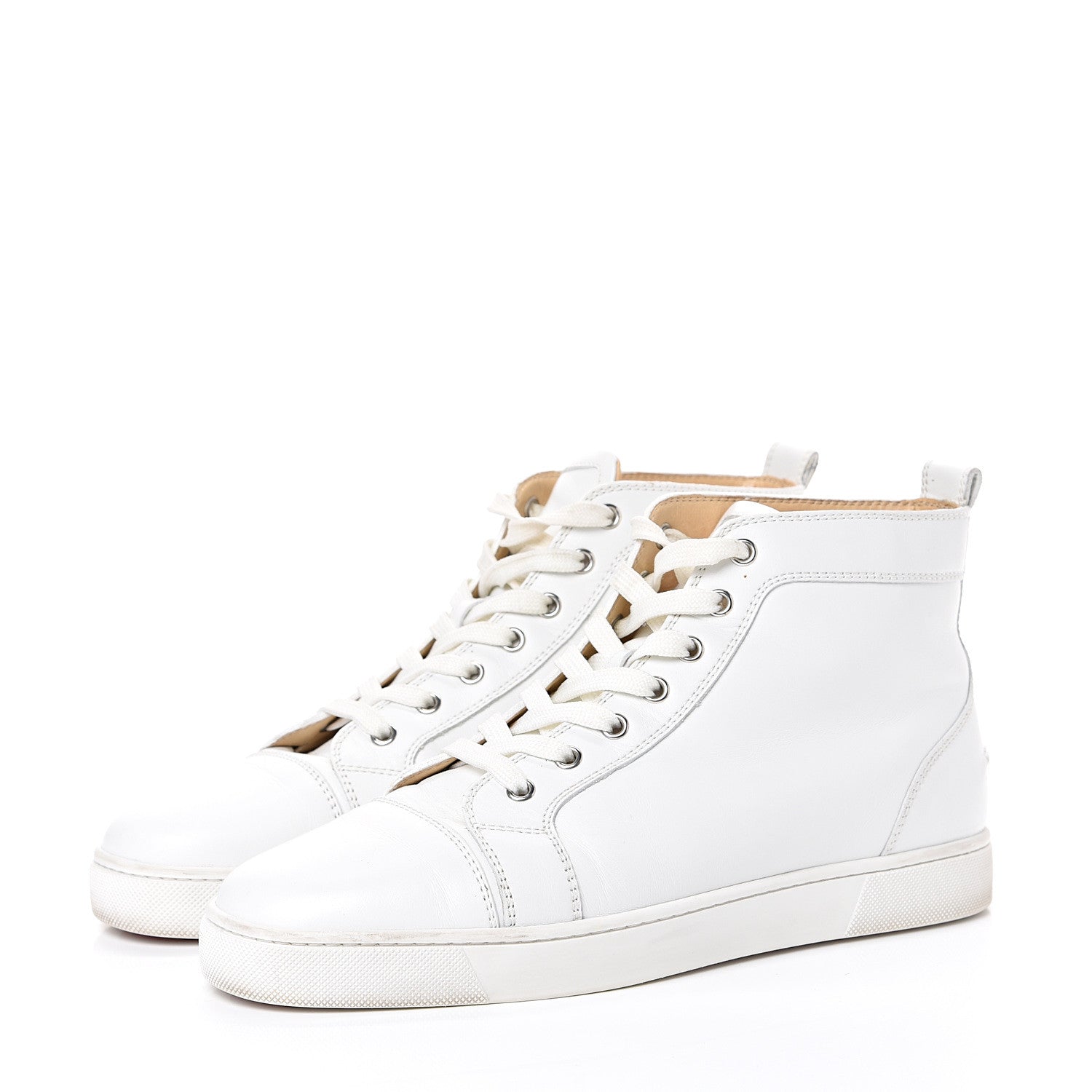 Christian Louboutin Calfskin Mens Louis Flat Sneakers 41.5 White 3 of 14
