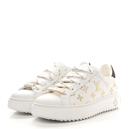 Louis Vuitton Monogram Time Out Sneakers 37 Gold 3 of 8
