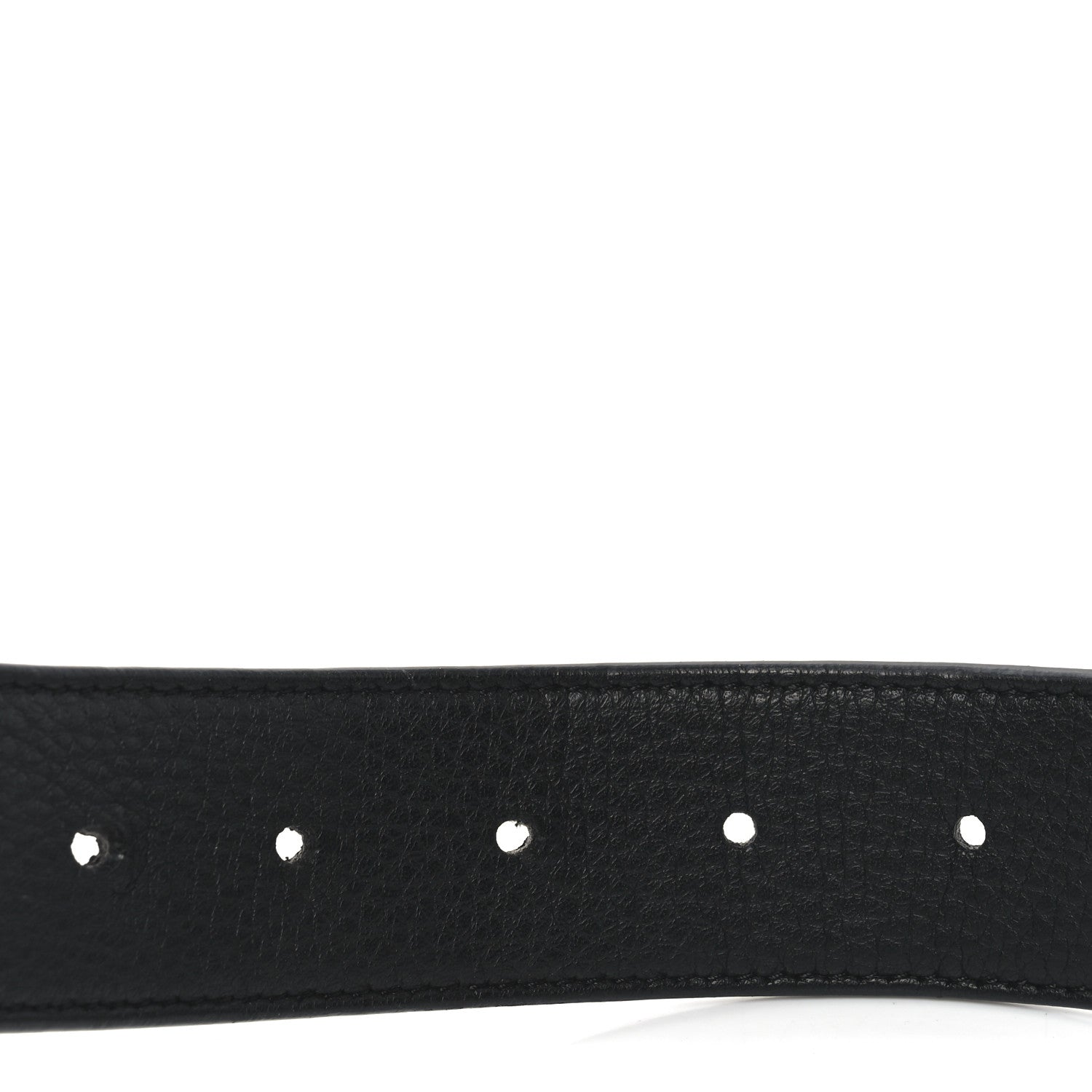 Fendi Cuoio Romano Glazed Fabric Enamel FF 1974 Reversible Belt 100 40 Black 4 of 6