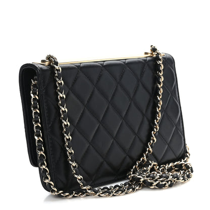 Chanel Lambskin Quilted Trendy CC Wallet On Chain WOC Black 3 of 10