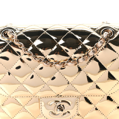 Chanel Mirror Calfskin Metallic Calfskin Quilted Hollywood Boulevard Flap With Star Coin Purse Gold 8 of 10