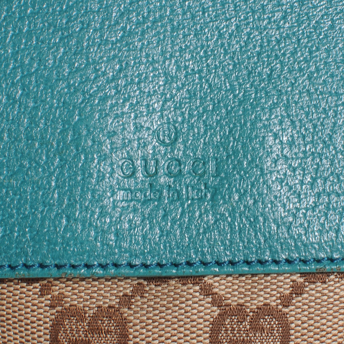 GG Monogram Web Double Pocket Belt Bag Turquoise