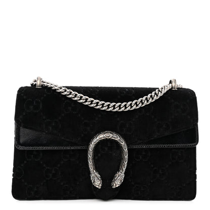 Gucci Velvet GG Monogram Small Dionysus Shoulder Bag Black 1 of 10