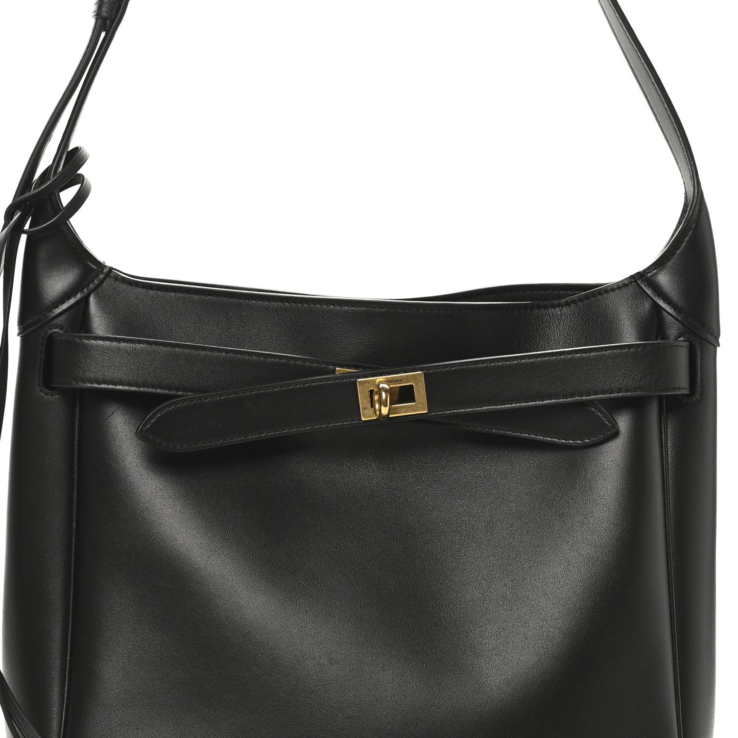 Smooth Calfskin Small Bel Air Hobo Bag Black