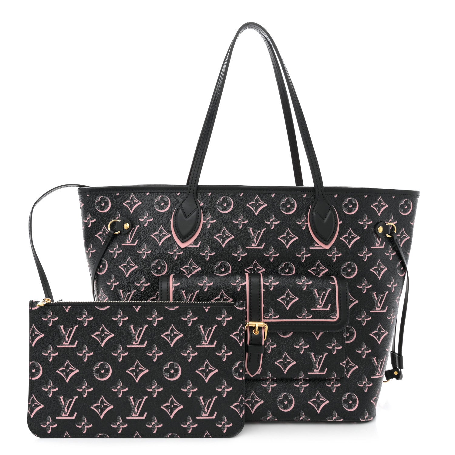 Louis Vuitton Monogram Fall For You Neverfull MM Black 3 of 11