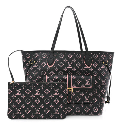 Louis Vuitton Monogram Fall For You Neverfull MM Black 3 of 11