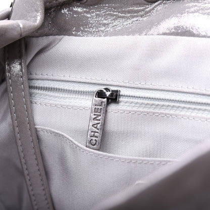 Chanel Metallic Calfskin Chevron Quilted Small Urban Spirit Backpack Silver 12 of 31