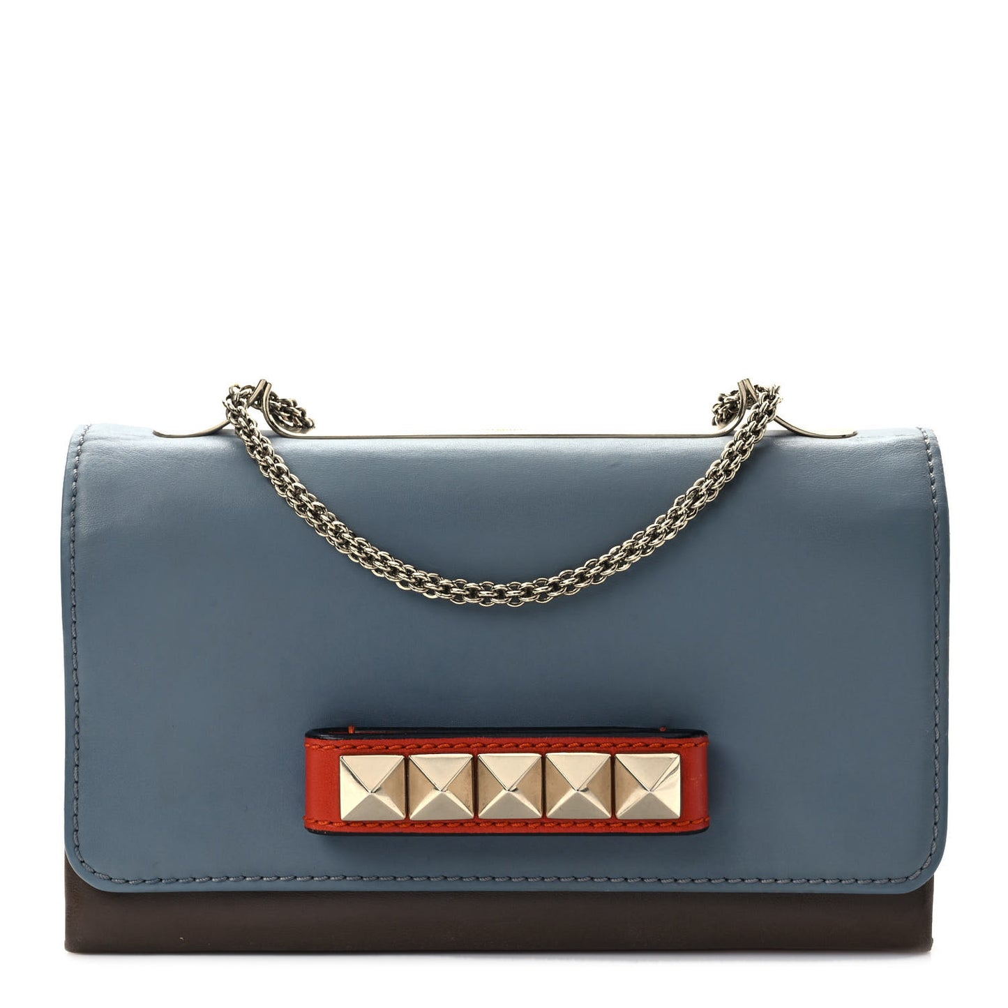 Nappa Colorblock Va Va Voom Shoulder Bag Sky Blue