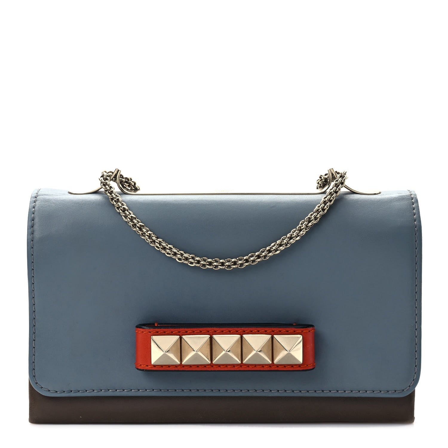 Valentino Garavani Nappa Colorblock Va Va Voom Shoulder Bag Sky Blue 1 of 9