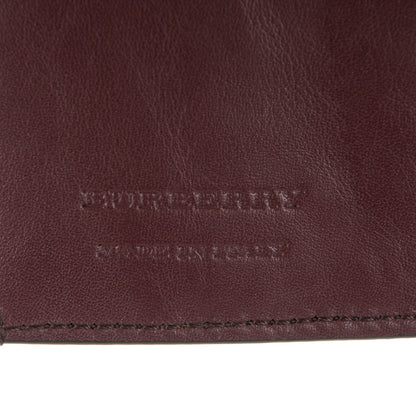 Burberry Grainy Calfskin House Check Wellington Wallet Mahogany Red 7 of 8