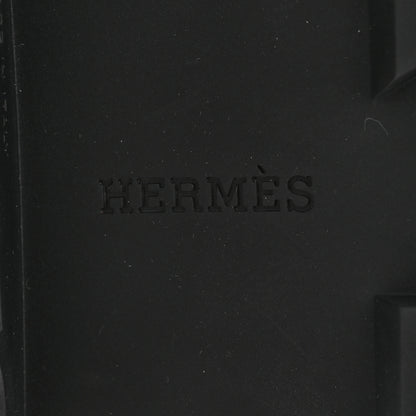 Hermes Glazed Calfskin Womens Hitch Loafers 35 Black 6 of 15