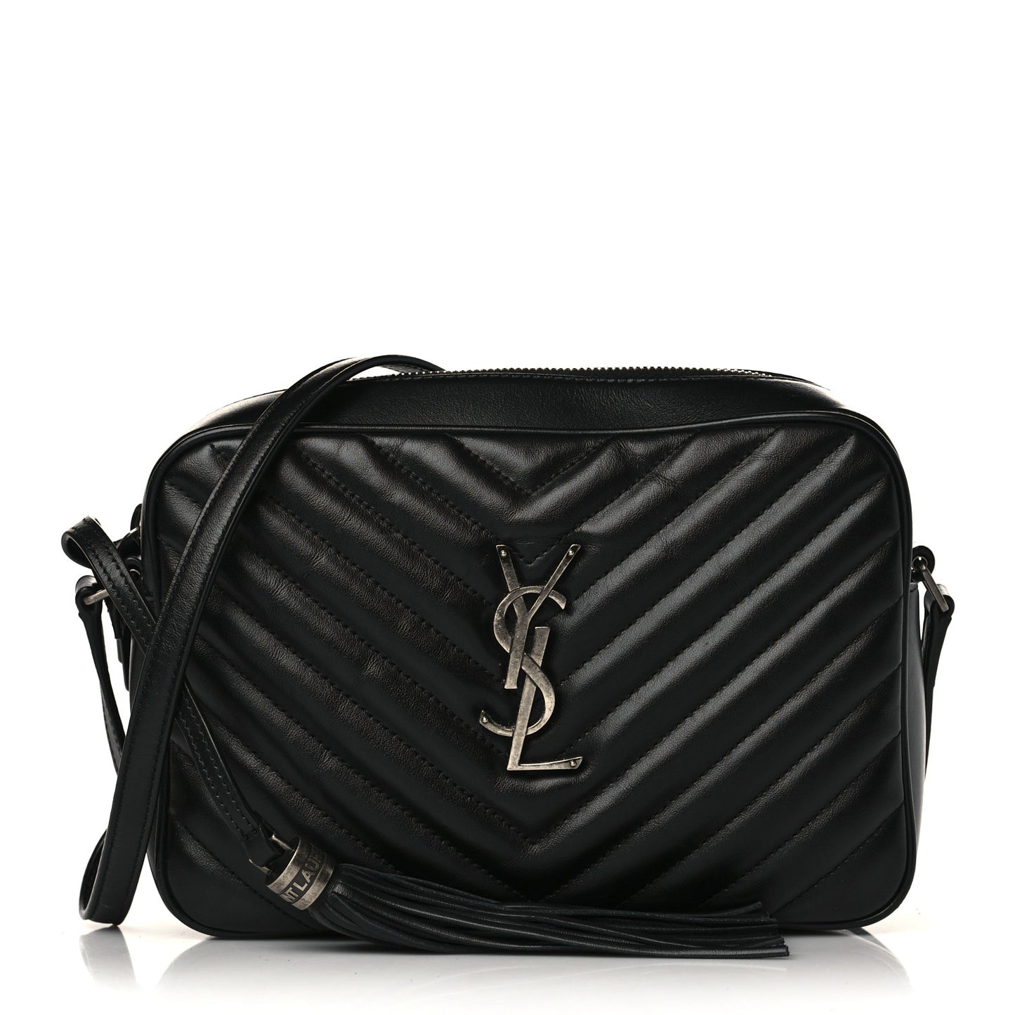 Calfskin Matelasse Monogram Lou Camera Bag Black