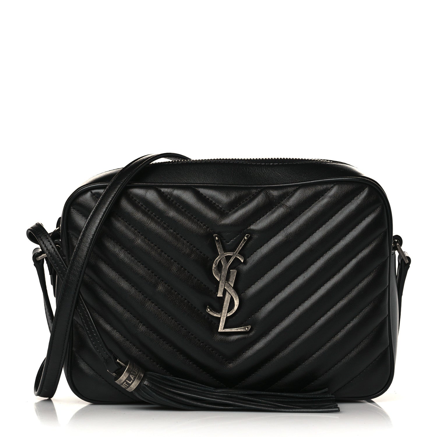 Saint Laurent Calfskin Matelasse Monogram Lou Camera Bag Black 1 of 8