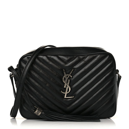 Saint Laurent Calfskin Matelasse Monogram Lou Camera Bag Black 1 of 8
