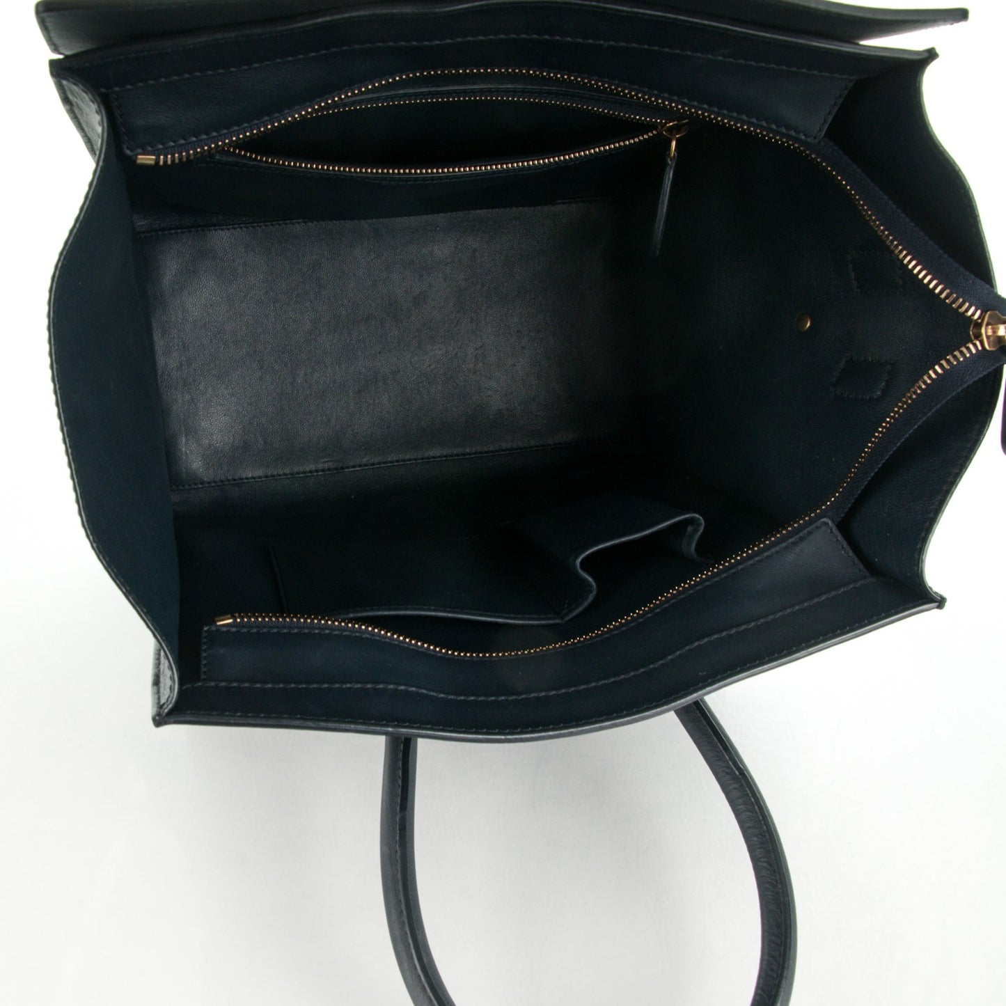 Smooth Calfskin Mini Luggage Navy Blue