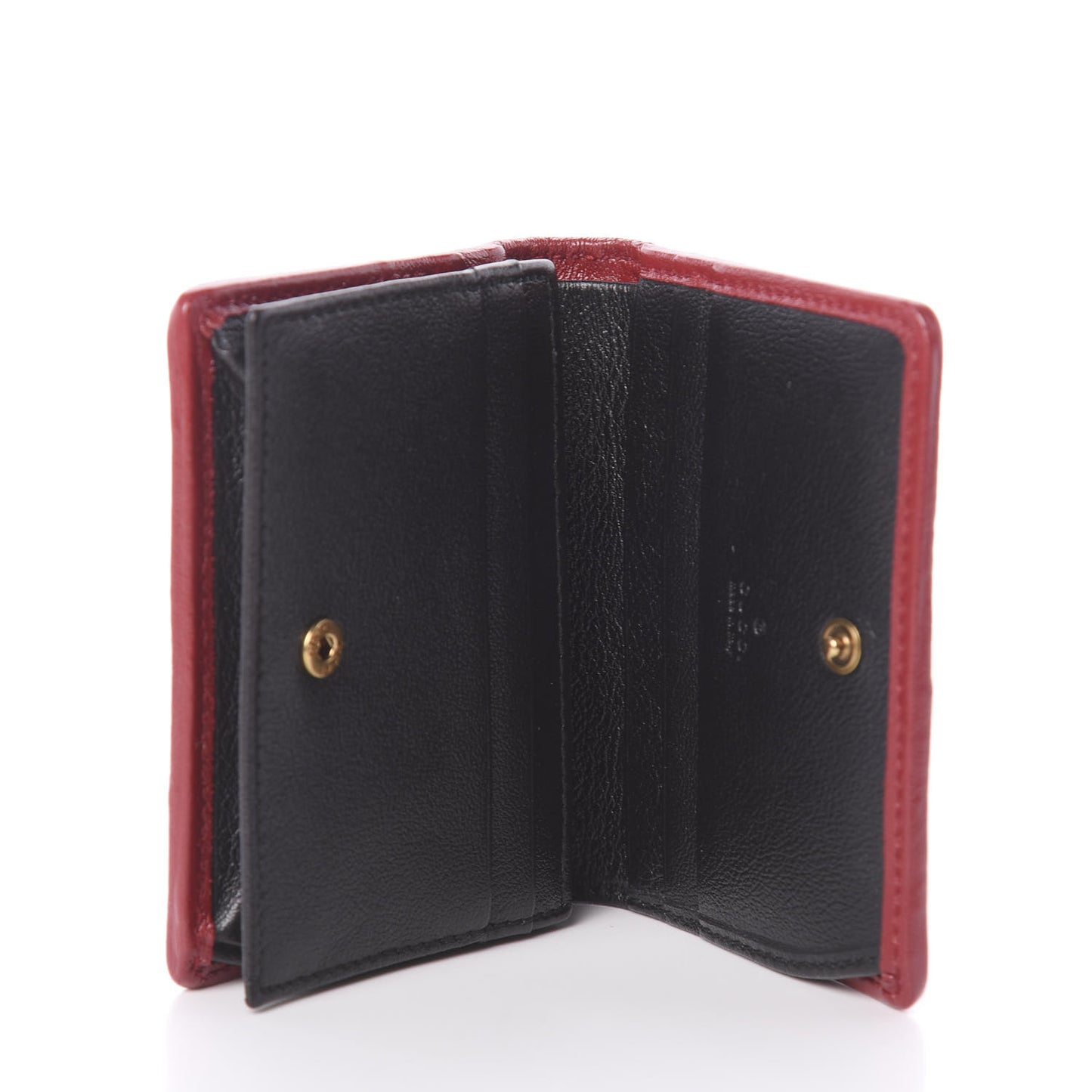 Azalea Calfskin Matelasse Diagonal Patchwork Torchon GG Marmont Card Case Wallet Black Beige Romantic Cerise