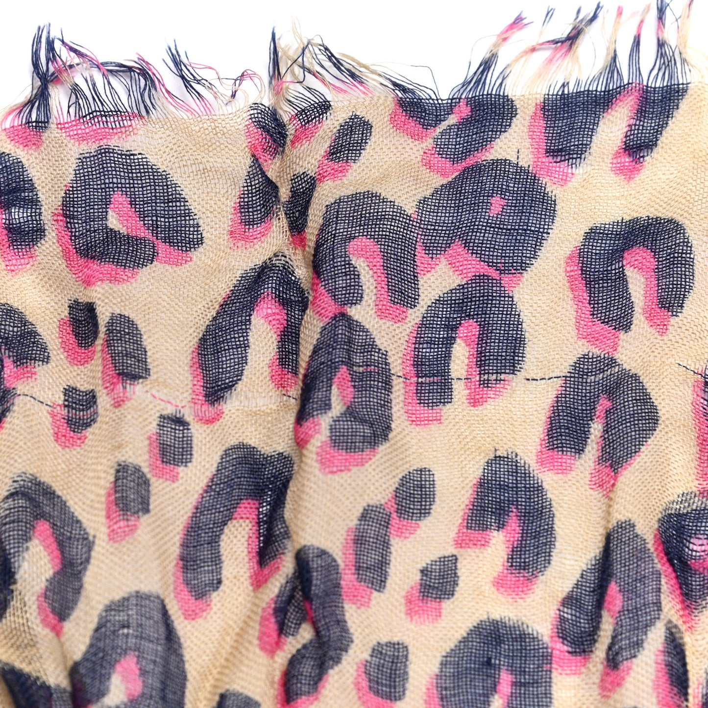 Cashmere Silk Leopard Etole Stole Multicolor