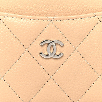 Chanel Caviar Quilted Card Holder Beige 9 of 10