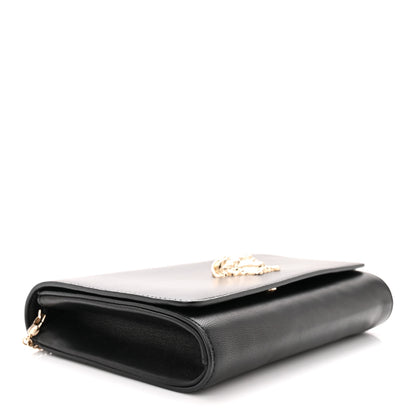 Versace Vitello Palazzo Medusa Evening Clutch Bag Black 4 of 12