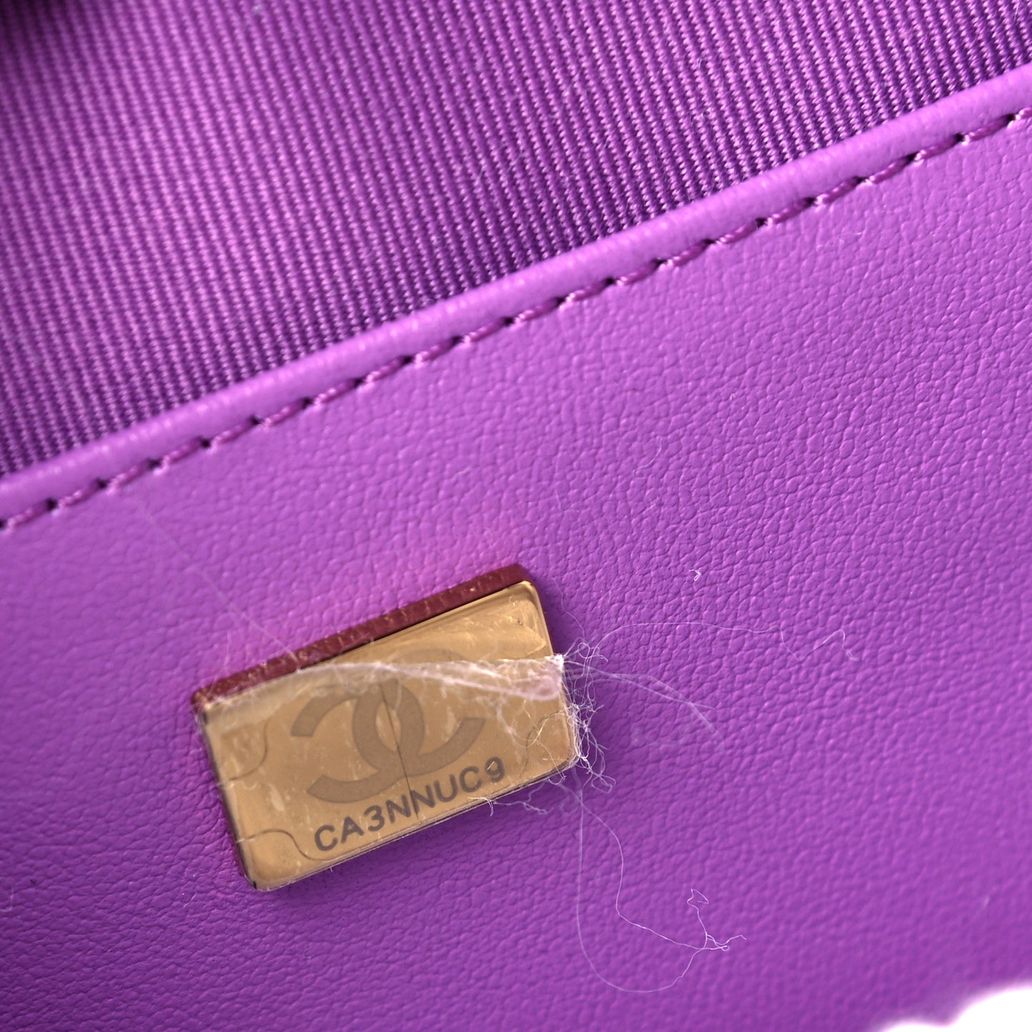 Lambskin Quilted CC In Love Heart Bag Purple