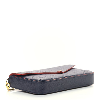 Louis Vuitton Empreinte Pochette Felicie Chain Wallet Marine Rouge 5 of 14