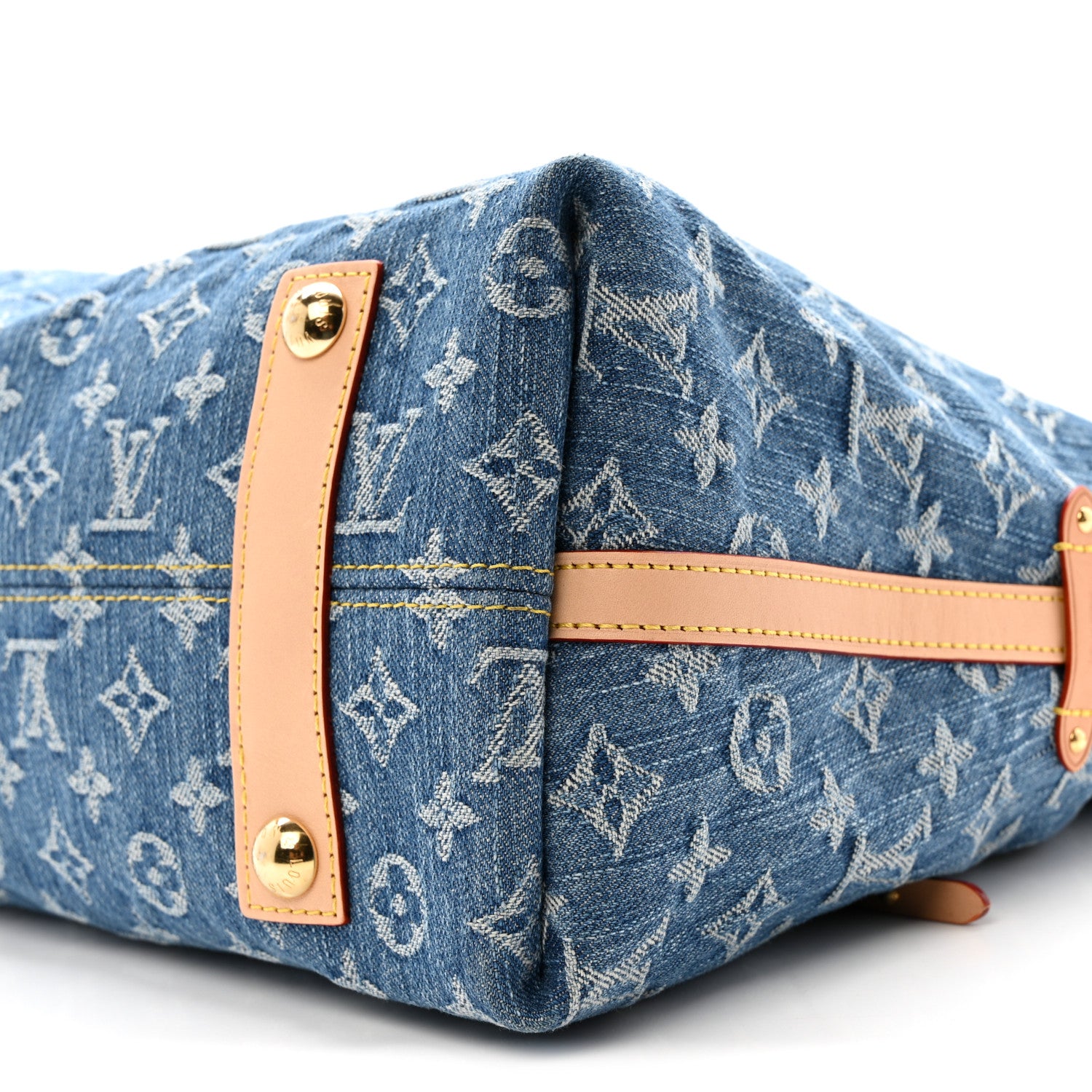 Louis Vuitton Monogram Denim CarryAll MM Blue 9 of 11
