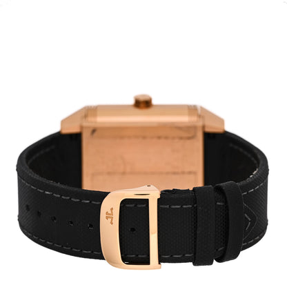 Jaeger-LeCoultre 18K Rose Gold Fabric 35mm Reverso Squadra Hometime Automatic Watch Q7002420 4 of 6