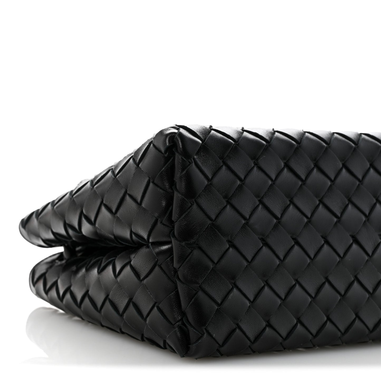 Nappa Intrecciato Small East West Andiamo Shoulder Bag Black