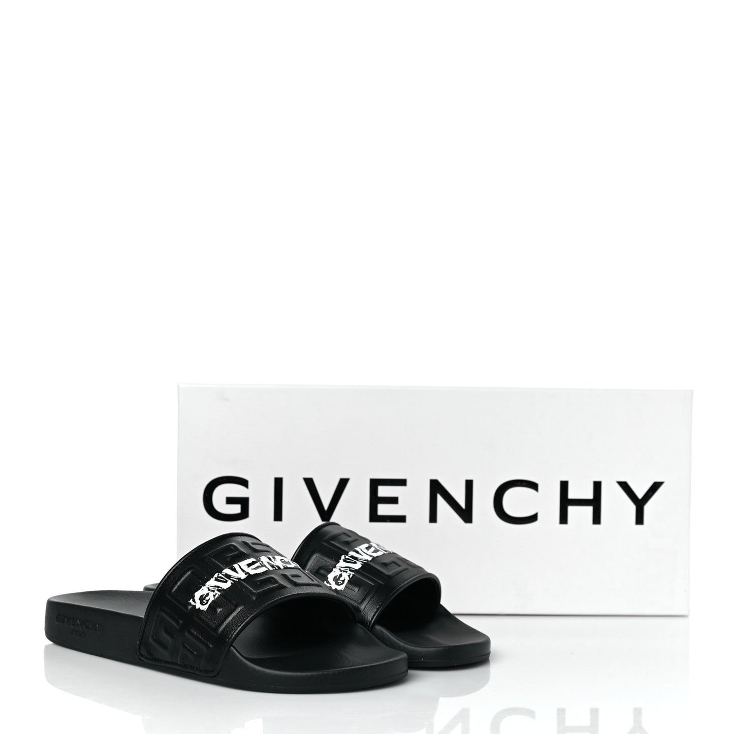 Lambskin 4G Logo Slides 38 Black