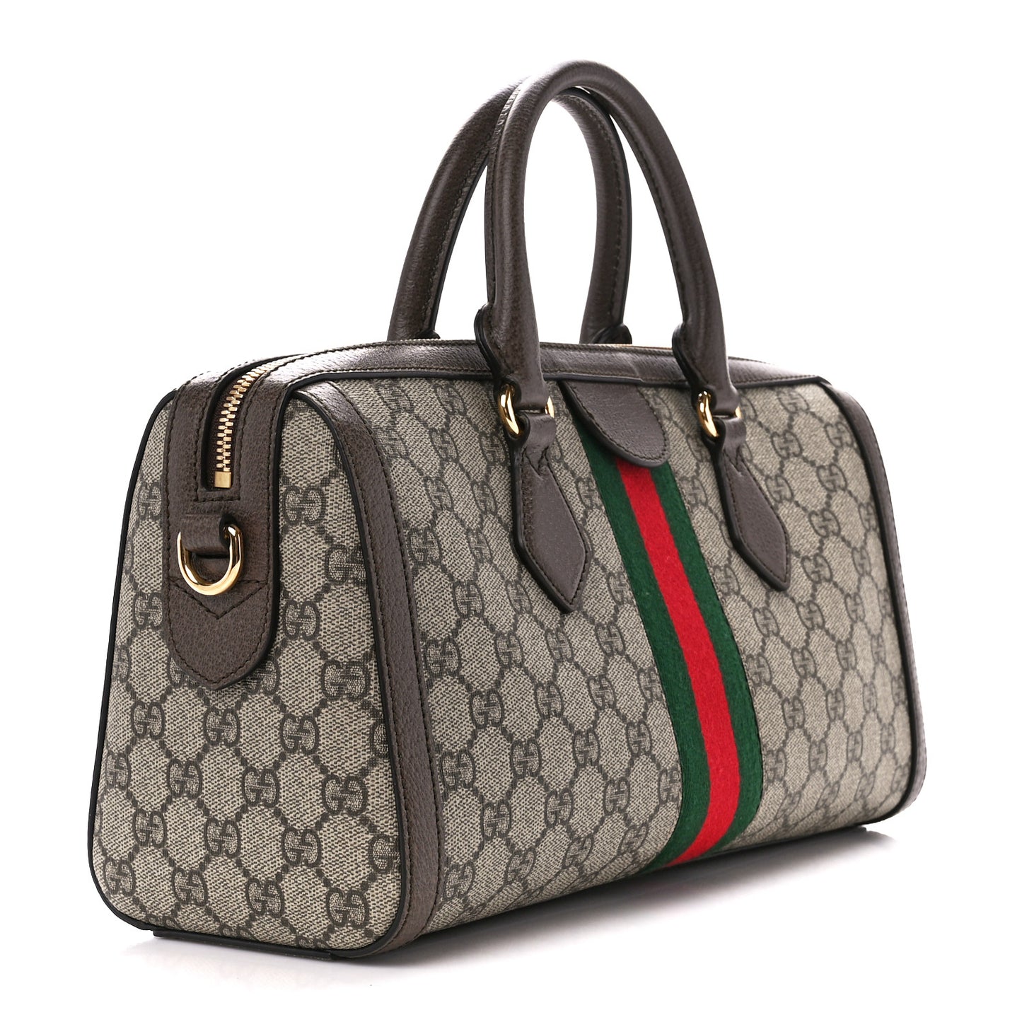 GG Supreme Monogram Web Medium Ophidia Boston Brown