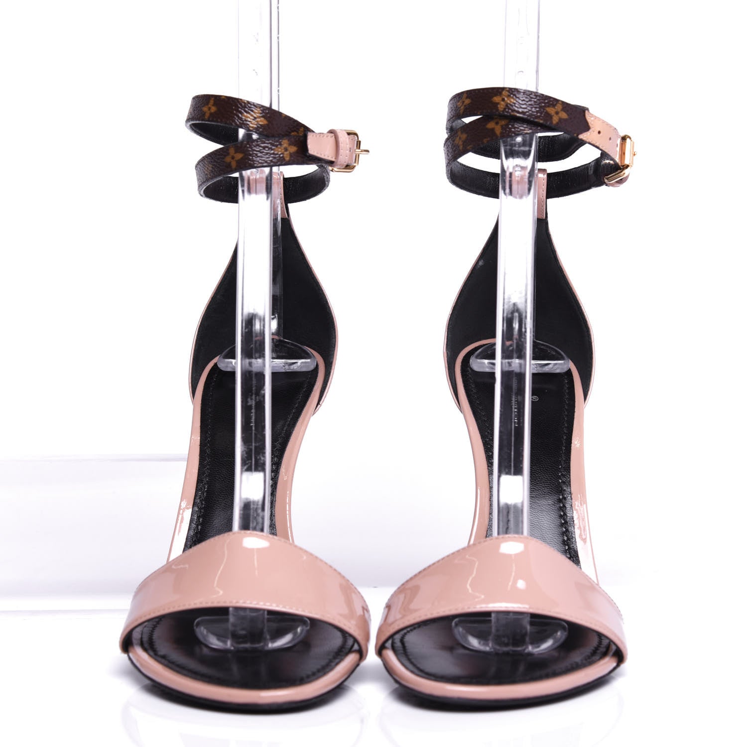 Louis Vuitton Patent Monogram Call Back Sandals 38 Rose Ballerine 3 of 10