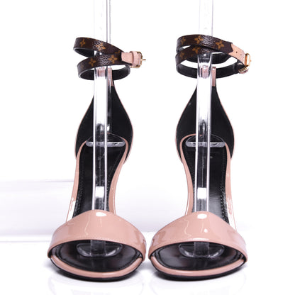 Louis Vuitton Patent Monogram Call Back Sandals 38 Rose Ballerine 3 of 10