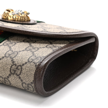 Gucci GG Supreme Monogram Web Mini Rajah Slim Flap Shoulder Bag Beige New Acero 8 of 9