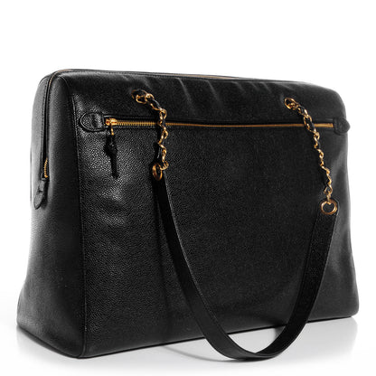 Chanel Caviar Large CC Shoulder Bag Black 3 of 7