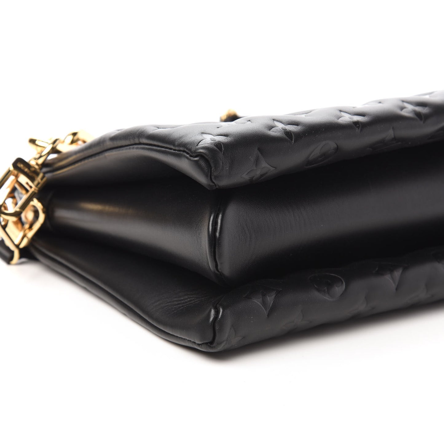 Lambskin Embossed Monogram Coussin MM Black