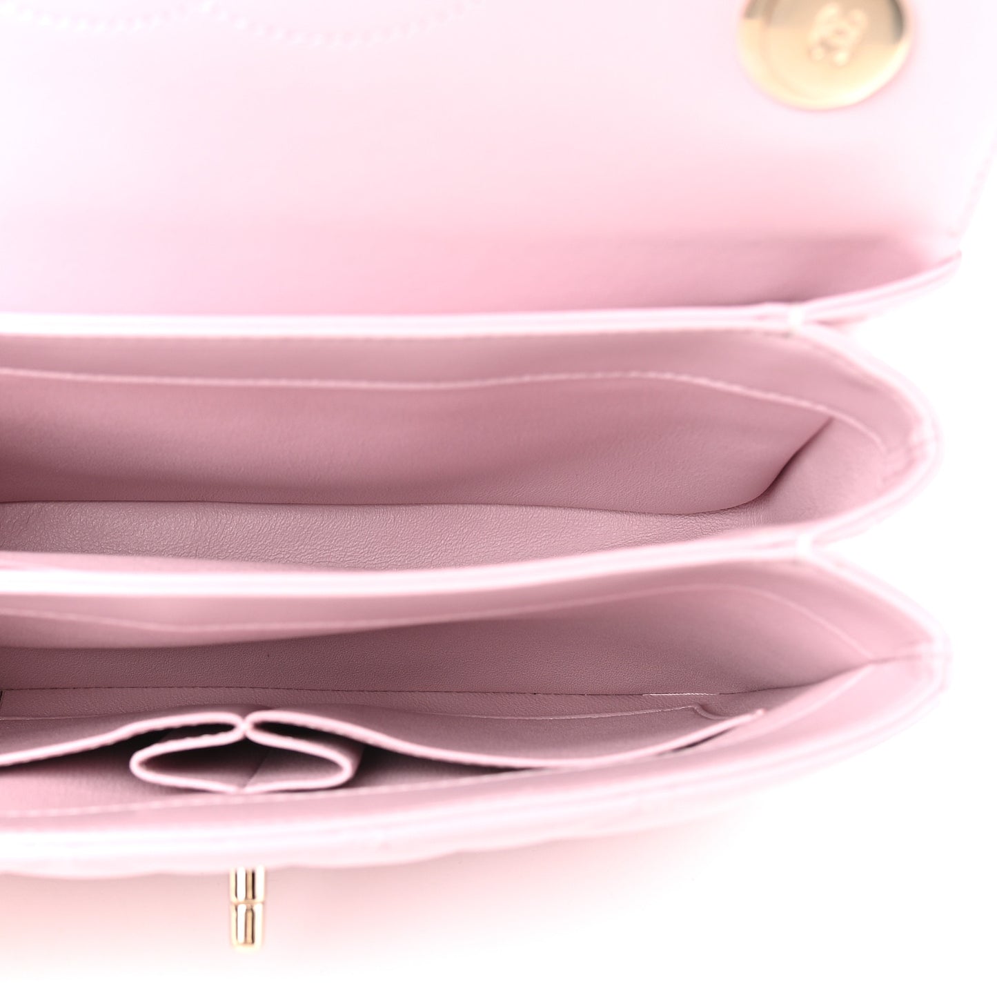 Lambskin Quilted Small Trendy CC Flap Dual Handle Bag Light Pink